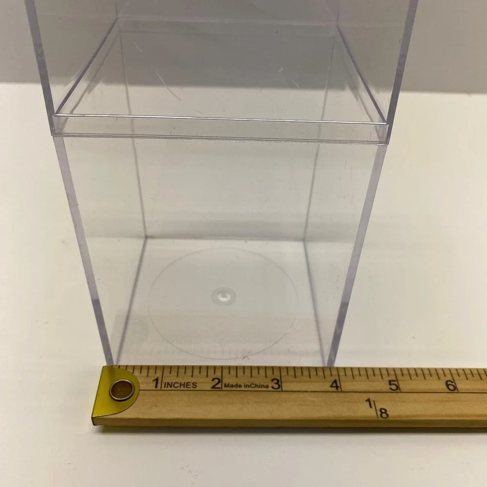 Clear Plastic Display Box Container Stackable Storage Case 7 in